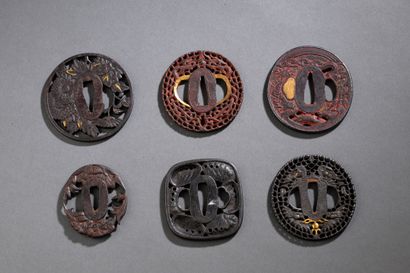 JAPAN, 19th - 20th century
Set of six iron...