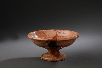 Standing bowl 
In pinkish-beige marble
H....