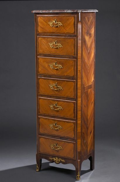 * Louis XV period Semainier In rosewood and...