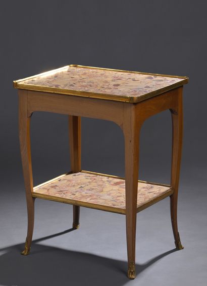* Louis XVI period table
Rectangular mahogany,...