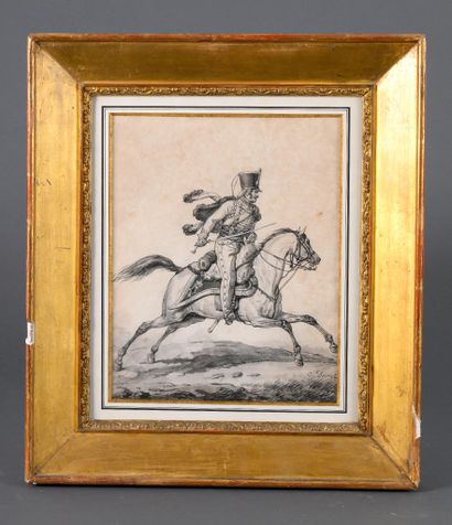 Carle VERNET
(1758-1836)
Charging Hussar
Pen...