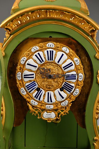 Louis XV period wall-mounted cartel 
In painted...