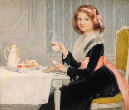 Élisabeth SONREL (1874-1953)
Tea time
Watercolor...