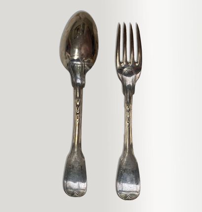 Silver flatware, filets pattern
Master silversmith:...