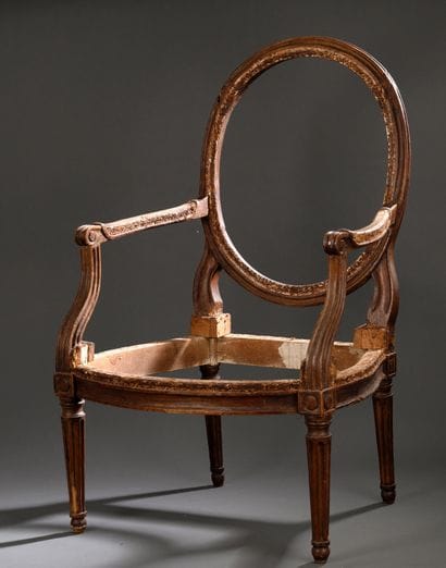 * Suite of four Louis XVI period armchair...
