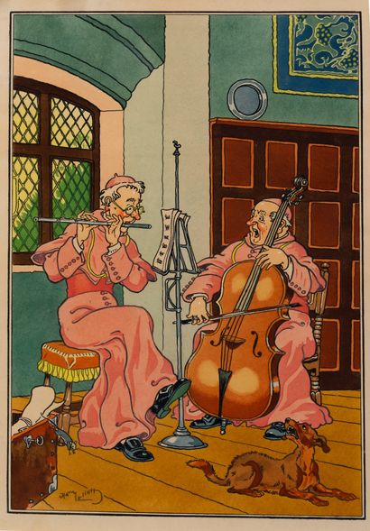 Five prints by Harry ELIOTT (1882-1959)
Monks...