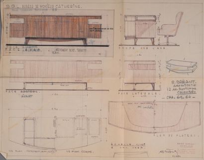 BRÉANT René (Architect)
Large executive desk...