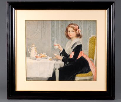 Élisabeth SONREL (1874-1953)
Tea time
Watercolor...
