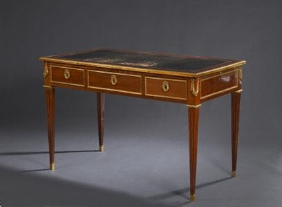 * Louis XVI period flat desk, stamped Conrad...