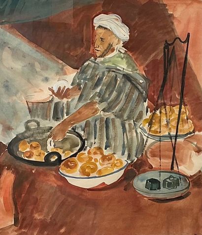 Roger LIMOUSE (1894-1989)
Oriental merchant
Watercolor...