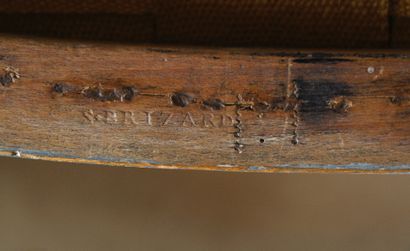 * Pair of Louis XVI period armchairs stamped...
