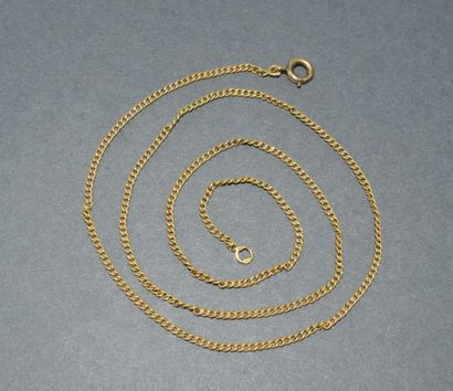 CHAINE en or jaune 18k (750/°°), maille gourmette,...