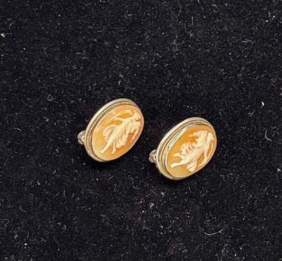 PAIRE DE CLIPS D'OREILLES en argent (min...