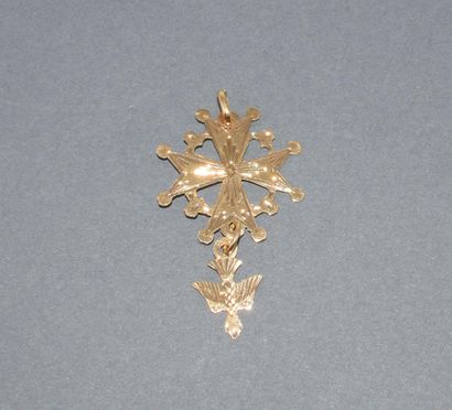 PENDENTIF en or jaune 18k (750/°°) figurant...