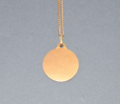 CHAINE en or jaune 18k (750/°°) maille gourmette...