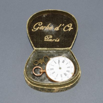 MOUTRE A GOUSSET en or jaune 18k (750/°°)...