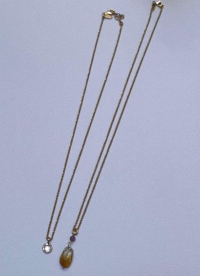 DALIA Italie
LOT de deux colliers en argent...