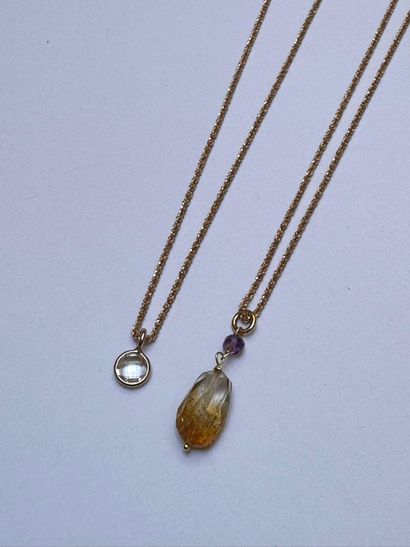 DALIA Italie
LOT de deux colliers en argent...