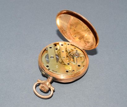 MONTRE A GOUSSET en or jaune 18k (750/°°)...