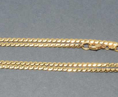 CHAINE en or jaune 18k (750/°°), maille en...