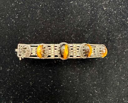 BRACELET jonc rigide ouvrant en argent 800/°°...