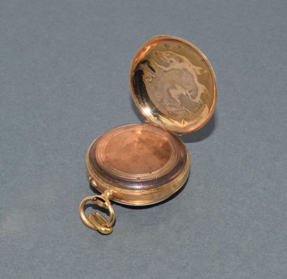 MONTRE DE COL en or jaune 18k (750/°°), poinçon...