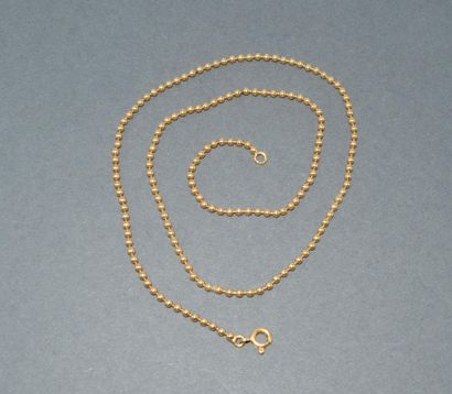COLLIER en or jaune 18k (750/°°) à maille...