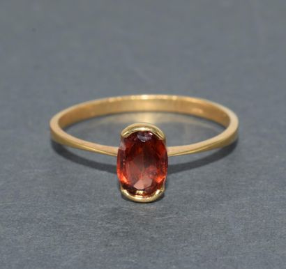 DEMI-PARURE en or jaune 18k (750/°°), composée...