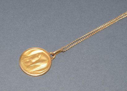CHAINE en or jaune 18k (750/°°) maille gourmette...