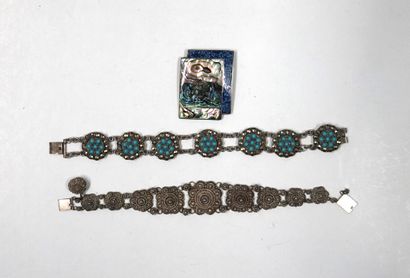 ENSEMBLE comprenant 1 BRACELET en argent...