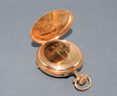 MONTRE A GOUSSET en or jaune 18k (750/°°)...
