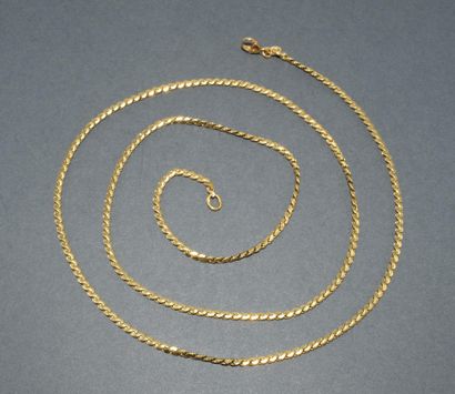 CHAINE en or jaune 18k (750/°°), maille en...