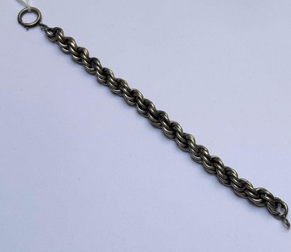 BRACELET en argent (925/°°) en chaîne torsadée,...