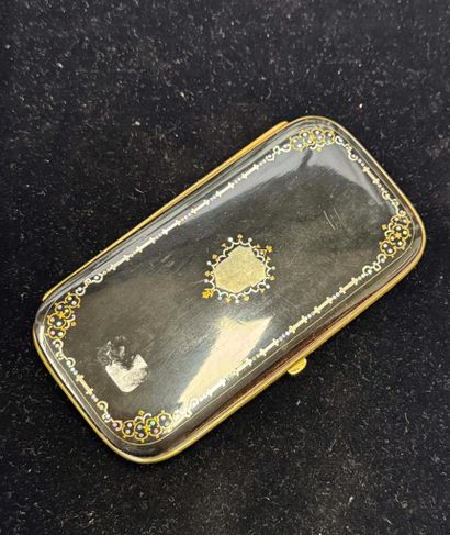 ETUI formant carnet de bal en métal à décor...