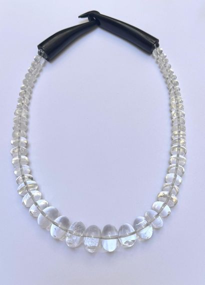 COLLIER de perles rondelles de cristal de...