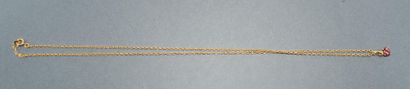 DEMI-PARURE en or jaune 18k (750/°°), composée...