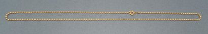 COLLIER en or jaune 18k (750/°°) à maille...