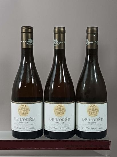 3 Bouteilles ERMITAGE Blanc de l'Orée 2005...