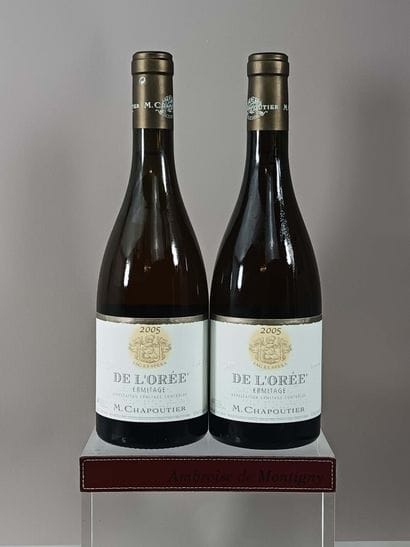 2 Bouteilles ERMITAGE Blanc de l'Orée 2005...