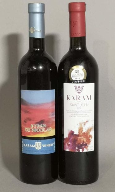 2 Bouteilles LIBAN - KARAM WINES SYRAH de...