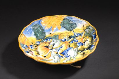 Italy
Majolica crespina cup with polychrome...