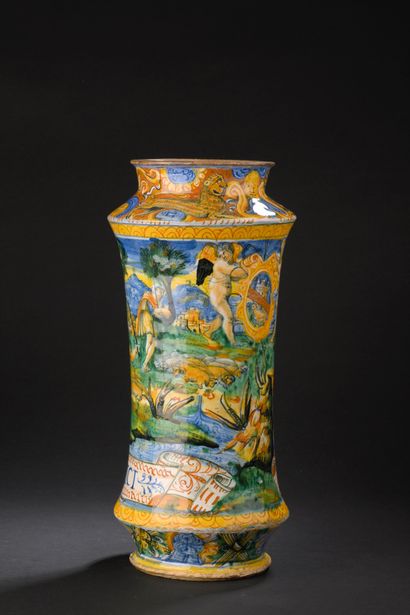 Castel Durante
Albarello in majolica with...