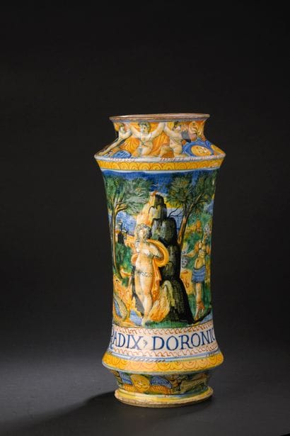 Castel Durante
Albarello in majolica with...
