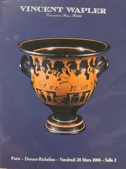 Stirrup handle vase decorated with a mythical...