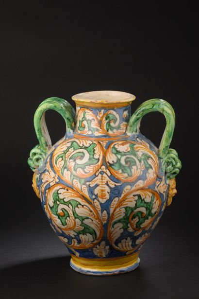 Montelupo
Baluster-shaped two-handled vase...