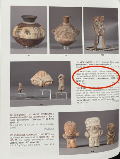 Vase in the shape of an arybal decorated...