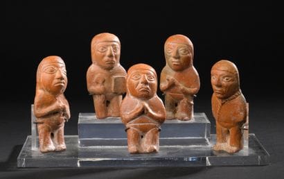 Ceremonial scene of a sacrifice with 5 figures:...