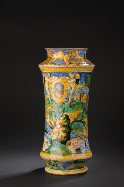 Castel Durante
Albarello in majolica with...