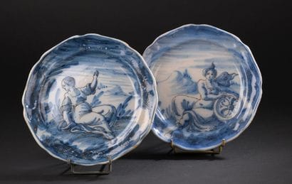Savona
Two circular earthenware bowls with...
