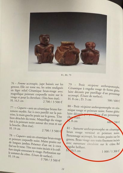 Anthropomorphic vase representing a small
hands...